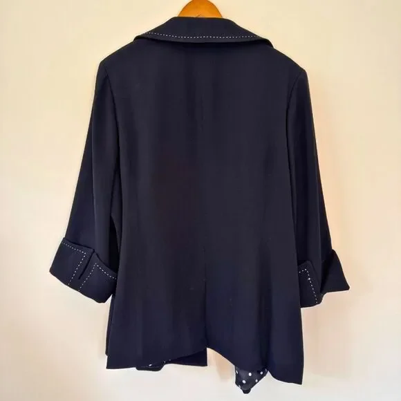 Tesori Women's Plus Black Coat Blazer Size 2X - Picture 5 of 6